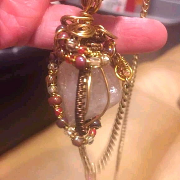 NWT 🇨🇦 Handcrafted in Canada Wire Wrapped Steampunk Pendant - Picture 2 of 3